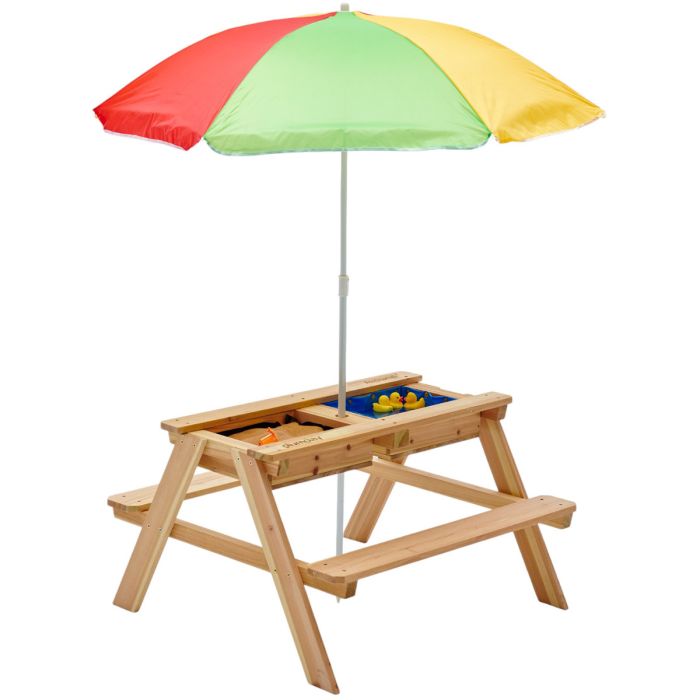 Plum Surfside zand water picknicktafel met parasol online kopen | Buffalo.nl