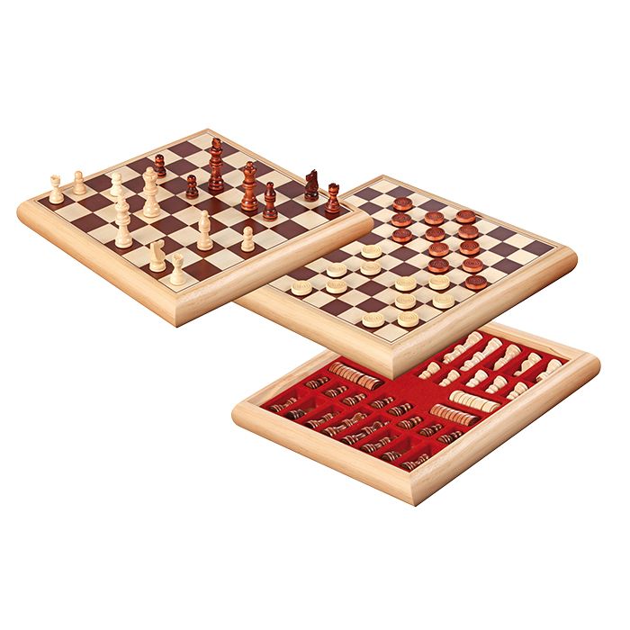 woonadres naast ei Philos houten schaak-dam set 32x32cm online kopen | Buffalo.nl