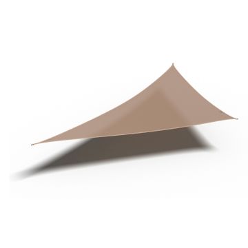 Coolfit schaduwdoek driehoek 90 graden zand 570x400x400 cm online kopen | Buffalo.nl