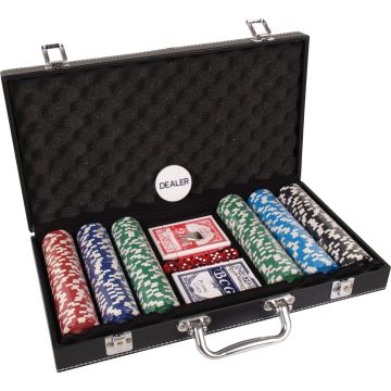 Pokerset koffer kunstleer 300 chips online kopen | Buffalo.nl
