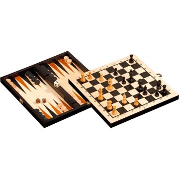 Philos Backgammon 3 in 1 reis set 30mm online kopen | Buffalo.nl