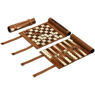 Philos Backgammon, schaak- en dam reisset rol online kopen | Buffalo.nl